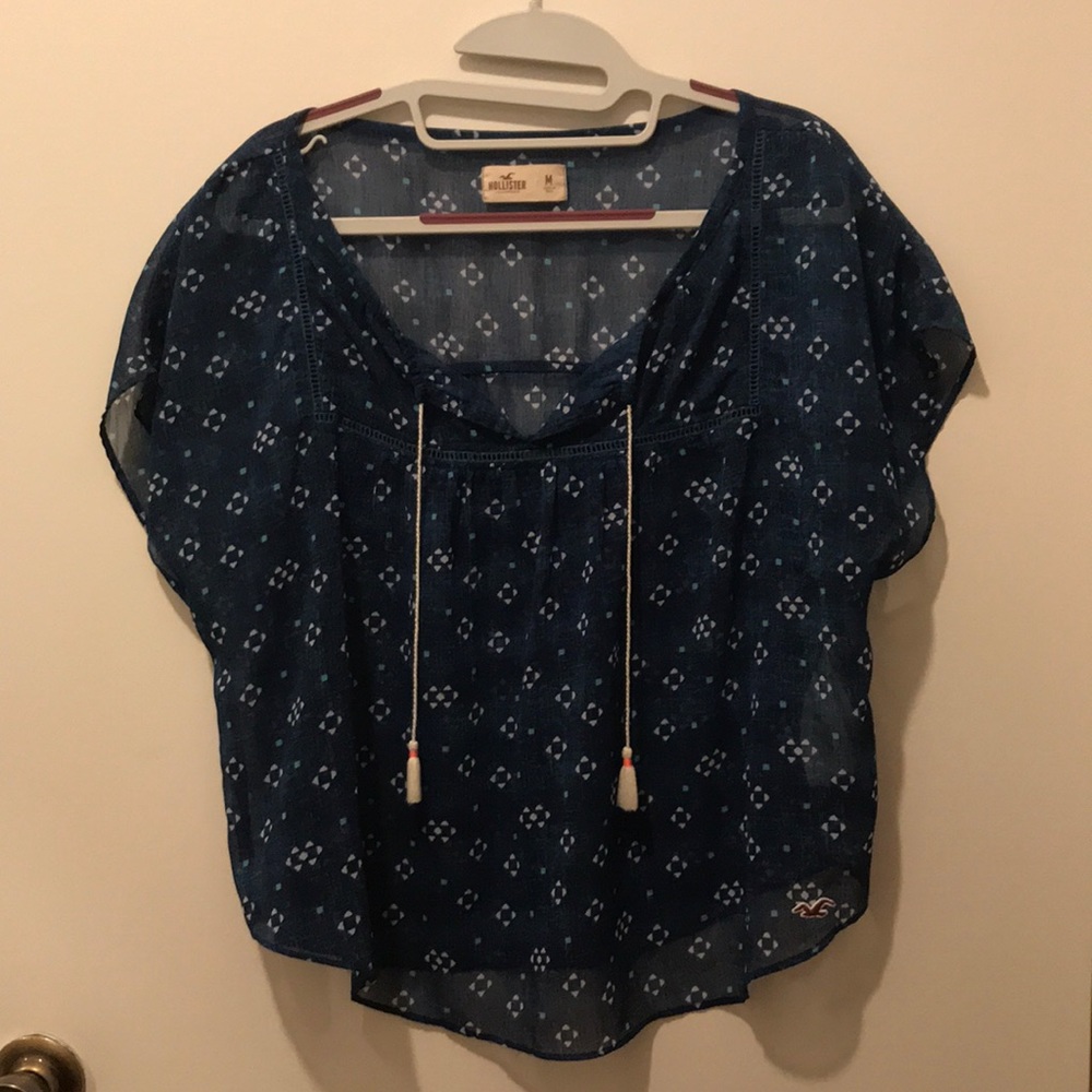 Hollister Blue Cover Up Top